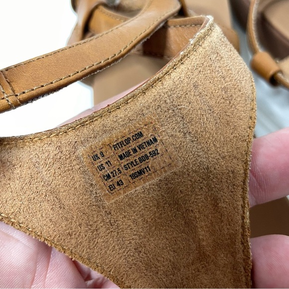 FitFlop Women's Lainey Toe Thong Tan Strappy Slingback Sandals Sz 11 640 - Picture 8 of 9